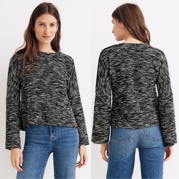 Madewell Button Shoulder Wide Sleeve Top - Picture 1 of 13